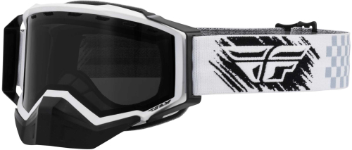 Fly Racing - Fly Racing Zone Snow Goggles - FLB-052 - White/Black / Dark Smoke Lens - OSFM