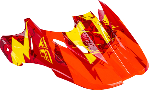 Fly Racing - Fly Racing Visor for Kinetic Shocked Youth Helmets - Red/Yellow - 73-47927