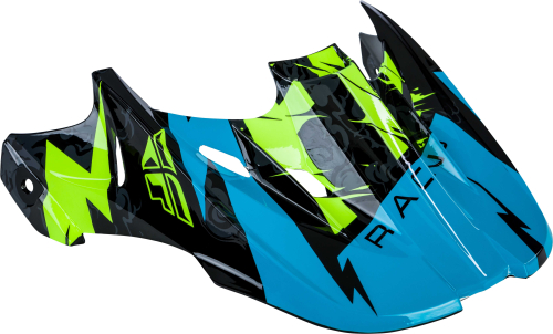 Fly Racing - Fly Racing Visor for Kinetic Shocked Youth Helmets - Black/Teal - 73-47926