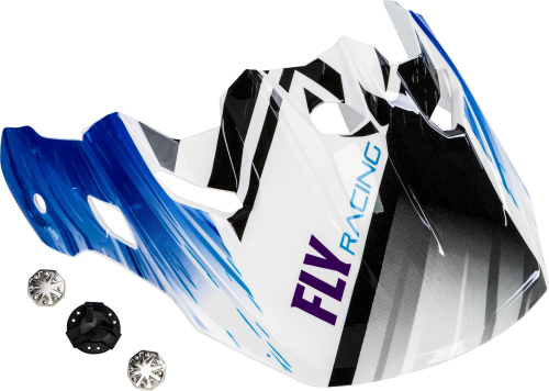 Fly Racing - Fly Racing Visor for Toxin Helmets - Resin Black/Blue - 73-88043