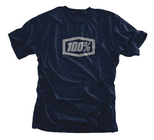 100% - 100% Raw T-Shirt - 32026-002-10 - Heather Navy - Small