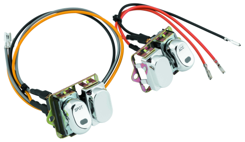 Twin Power - Twin Power Inner Fairing Switches - 4X Spot/ACC Only - Chrome - 370971