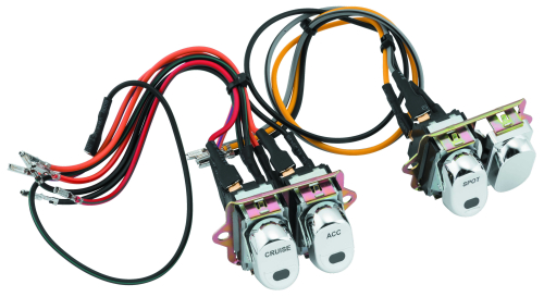 Twin Power - Twin Power Inner Fairing Switches - 4X Spot/ACC Only - Chrome - 370981
