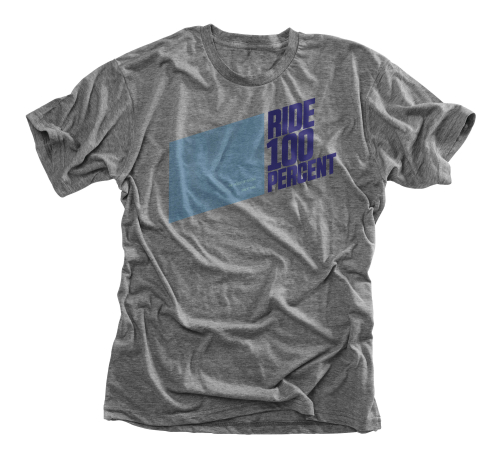 100% - 100% Daytona T-Shirt - 3204100710 - Heather Gray - Small