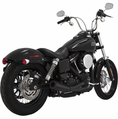 Vance & Hines - Vance & Hines Upsweep 2:1 Exhaust System - Black - 47622