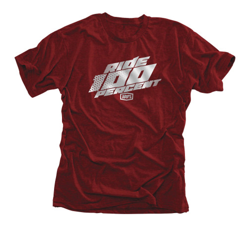100% - 100% Pocono T-Shirt - 32042-003-10 - Cardinal Heather - Small