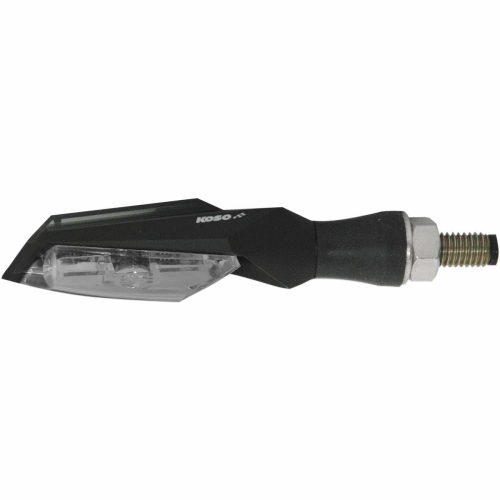Koso North America - Koso North America Mars LED Indicator Lights - Matte Black, Clear Lens - HE013K01