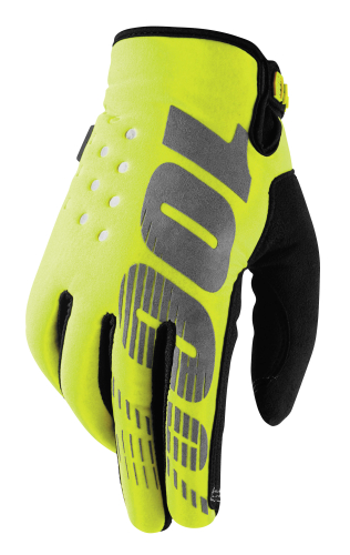 100% - 100% Brisker Gloves - 1000600410 - Yellow - Small