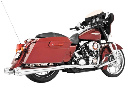 Freedom Performance - Freedom Performance 4.5in. American Outlaw Slip-Ons - Chrome/Chrome Tips - HD00260-CA