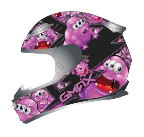 G-Max - G-Max GM49Y Attack Snow Youth Helmet - XF-3-72-5999YL - Black/Pink - Large