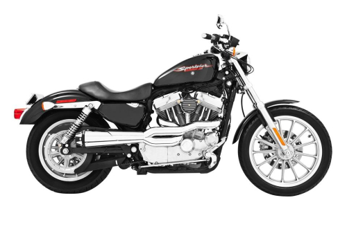 Freedom Performance - Freedom Performance American Outlaw High 2-Into-1 Exhaust System - Chrome with Black Tip - HD00357