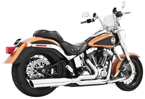 Freedom Performance - Freedom Performance Union 2-Into-1 Exhaust System - Chrome with Black Tip - HD00379