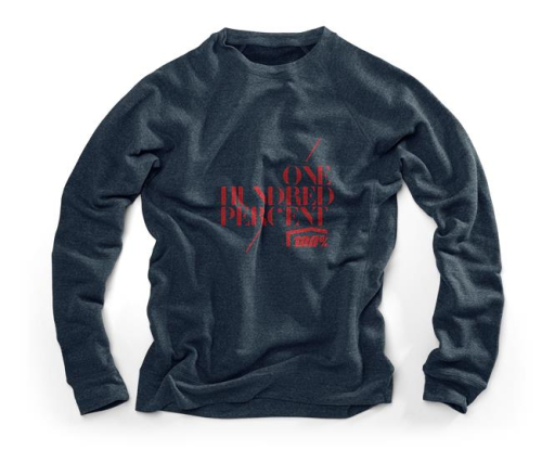 100% - 100% Stencil Crewneck Sweatshirt - 36008-015-10 - Navy - Small