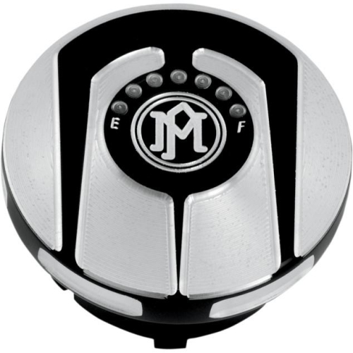 Performance Machine - Performance Machine Scallop Gas Cap With LED Fuel Light - Contrast Cut - 0210-2025SCA-BM