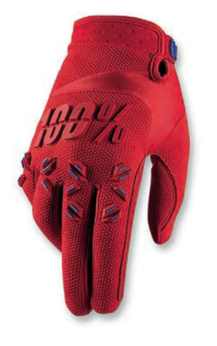 100% - 100% Airmatic Gloves - 10004-003-10 - Red - Small