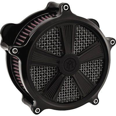 Performance Machine - Performance Machine Shock Universal Super Gas Air Cleaner Faceplate - Black Ops - 0206-2010SHO-SMB
