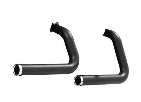 Freedom Performance - Freedom Performance Staggered Duals Exhaust System - Black with Chrome Tips - HD00393