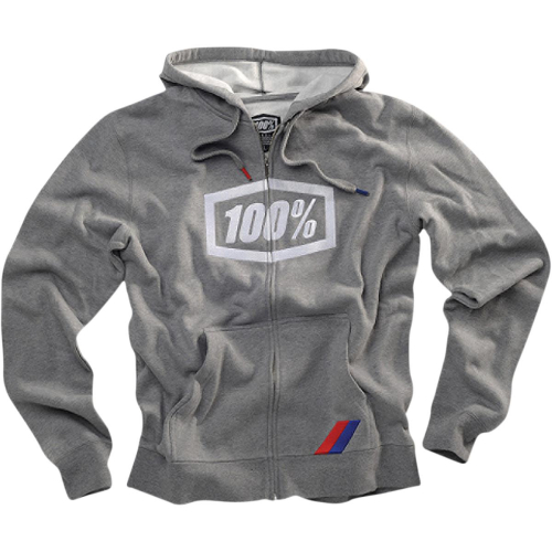 100% - 100% Syndicate Zip Hoody - 36004-007-10 - Syndicate Gray - Small