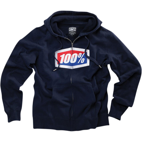 100% - 100% Syndicate Zip Hoody - 36005-015-10 - Corp Blue - Small