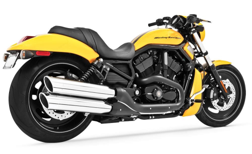 Freedom Performance - Freedom Performance 4in. Rolled Edge Slip-Ons - Chrome/Chrome Tips - HD00335