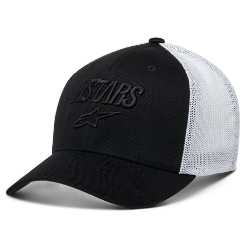 Alpinestars - Alpinestars Angle Stretch Mesh Hat - 1230-81011-1020-L/XL - Black/White - Lg-XL