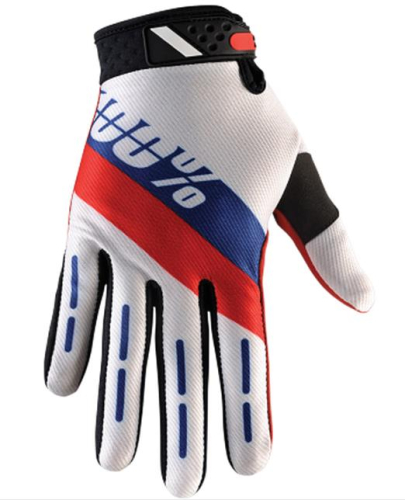 100% - 100% Ridefit Gloves - 10001-080-10 - Honor Red/White/Blue - Small