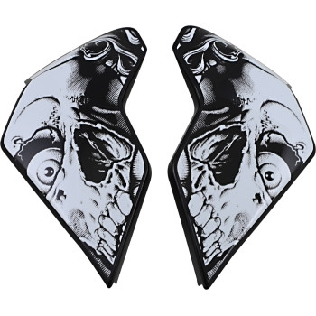 Icon - Icon Side Plate for Airflite Helmet - Pleasuredome Redux White - 0133-1242