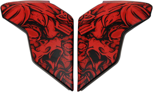 Icon - Icon Side Plate for Airflite Helmets - AFLT Krom Red - 0133-1032