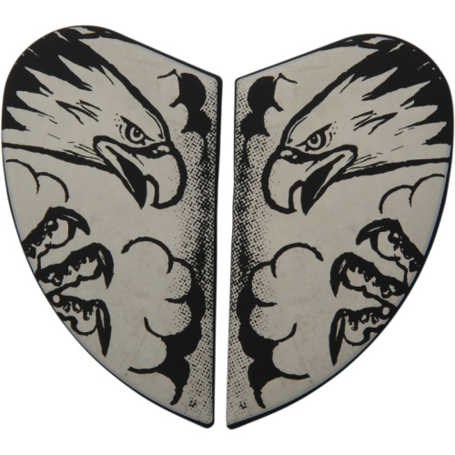 Icon - Icon Side Plate for Airmada Helmets - Scrawl White - 0133-0995