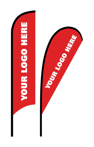 Norstar Canopy - Norstar Canopy Single Sided Feather Shape Printed Flag - FTHR-LG