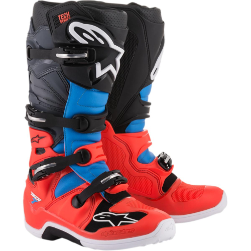 Alpinestars - Alpinestars Tech 7 Boots - 2012014-3711-10 - Red/Gray/Black - 10