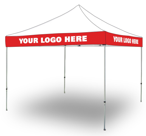 Norstar Canopy - Norstar Canopy Printed Valance/Solid Peaks Tent Top - TP10D