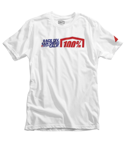 100% - 100% Division T-Shirt - 32068-000-10 - White - Small