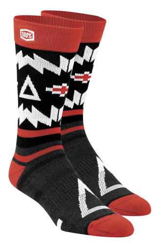 100% - 100% Jeronimo Socks - 24012-013-17 - Black/Red - Sm-Md