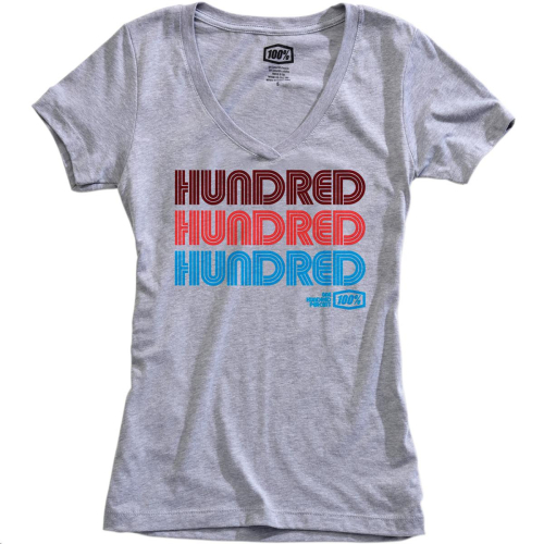 100% - 100% Hundred Womens T-Shirt - 28004-188-10 - Gray - Small