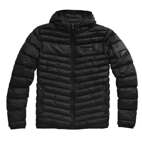 100% - 100% Delta 1 Puffer Hooded Zip Jacket - 39005-001-10 - Black - Small