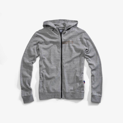 100% - 100% Chamber Zip Hoody - 36019-025-10 - Gunmetal - Small