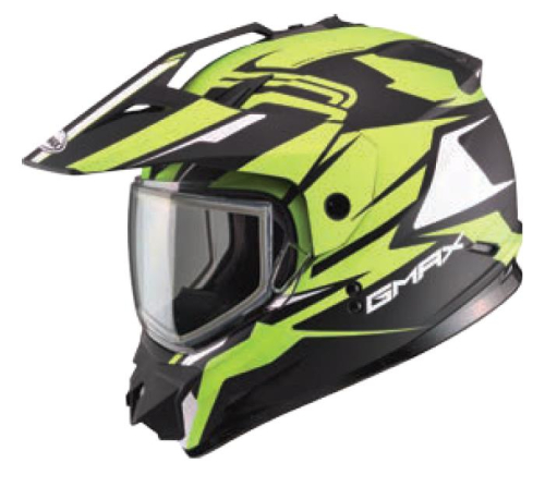 G-Max - G-Max GM11S Snow Sport Vertical Helmet - G2111687 TC-24 - Black/Hi-Viz Yellow - X-Large