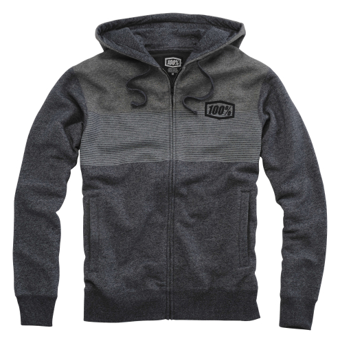 100% - 100% Fleece Zip Hoodie - 3602101513 - Primer Blue - X-Large