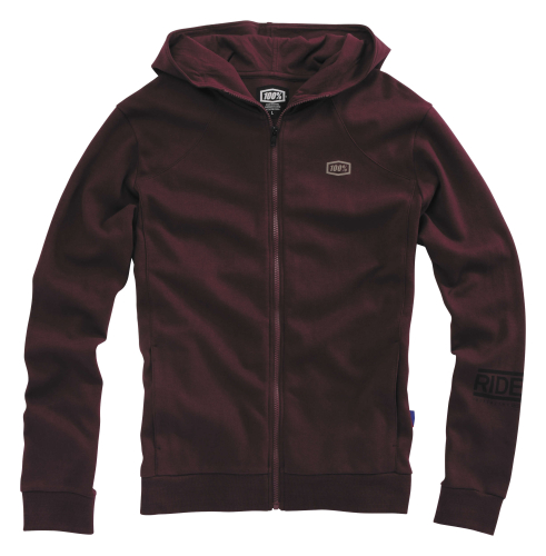 100% - 100% Fleece Zip Hoodie - 3602006011 - Chamber Burgandy - Medium