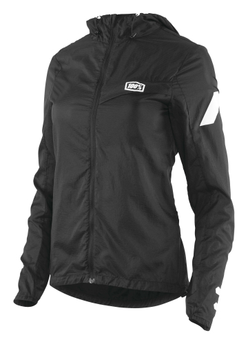 100% - 100% Womens Tech Windbreaker - 2510000112 - Black - Large