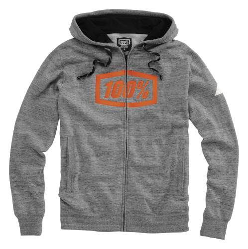 100% - 100% Fleece Zip Hoodie - 3601818811 - Syndicate Gray - Medium