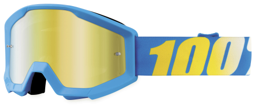 100% - 100% Strata Youth Goggles - 5051001202 - Blue / Mirror Gold Lens - OSFM