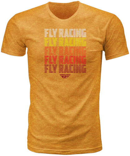 Fly Racing - Fly Racing Fly Nostalgia Tee - 352-0640L - Mustard Heather - Large