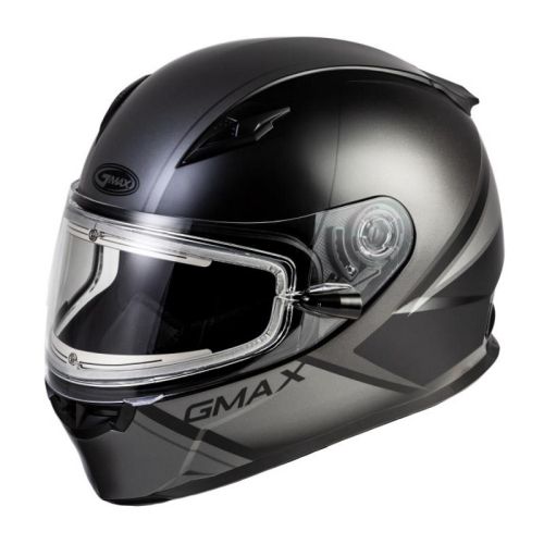 G-Max - G-Max FF49S Hail Helmet with Electric Shield - G4491504 - Matte Black/Gray - Small
