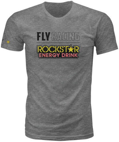 Fly Racing - Fly Racing Fly Rockstar Logo Tee - 352-06492X - Dark Gray Heather - 2XL