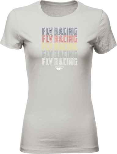 Fly Racing - Fly Racing Fly Nostalgia Womens Tee - 356-0488L - Silver - Large