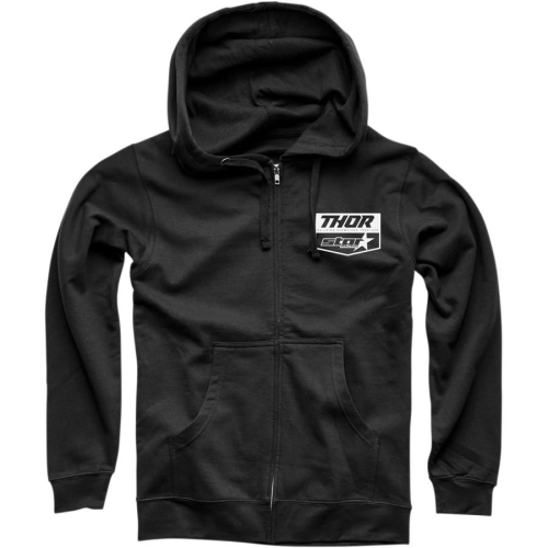 Thor - Thor Star Racing Chevron Zip Up Hoody - 3050-5316 - Black - Medium