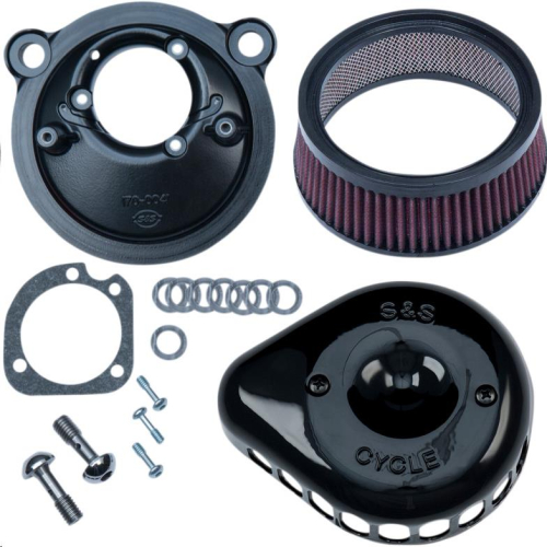 S&S Cycle - S&S Cycle Mini Teardrop Stealth Air Cleaner Kit - Gloss Black - 170-0440B
