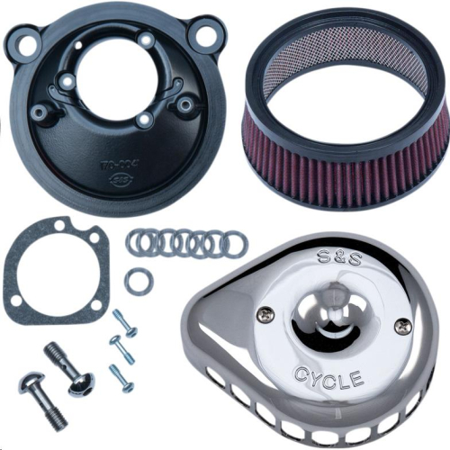 S&S Cycle - S&S Cycle Mini Teardrop Stealth Air Cleaner Kit - Chrome - 170-0439B